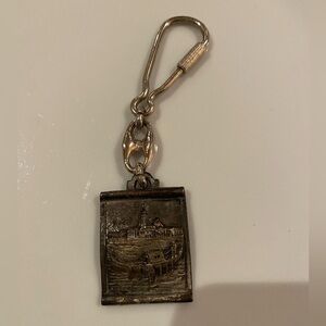 Venice Keychain Key Venezia Italy Ring Metal Souvenir Vintage Italian Keyring